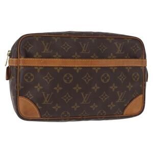 LOUIS VUITTON Monogram Compiegne 28 Clutch Bag M51845 LV Auth gh1433